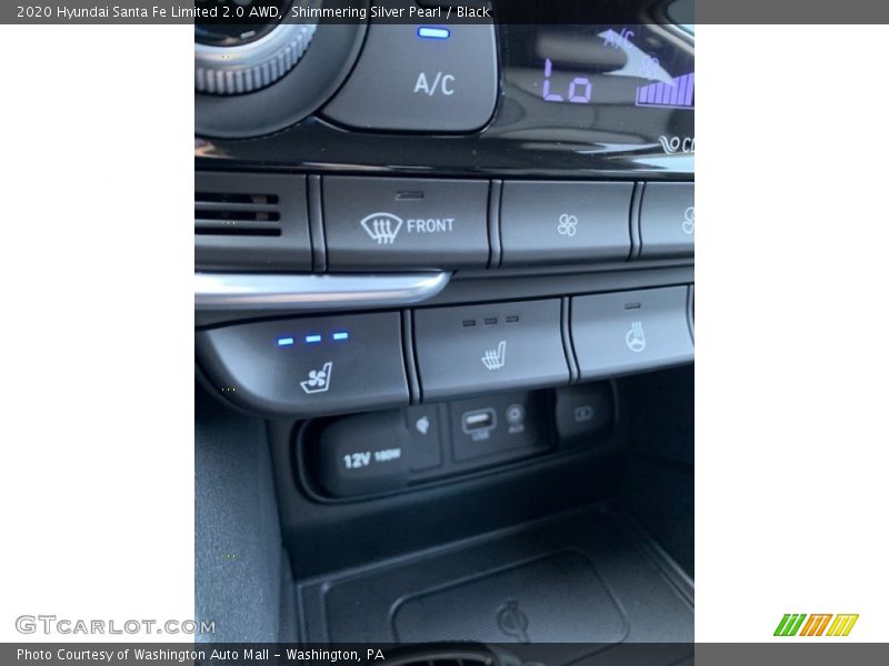 Shimmering Silver Pearl / Black 2020 Hyundai Santa Fe Limited 2.0 AWD