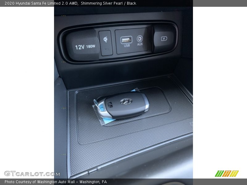 Shimmering Silver Pearl / Black 2020 Hyundai Santa Fe Limited 2.0 AWD