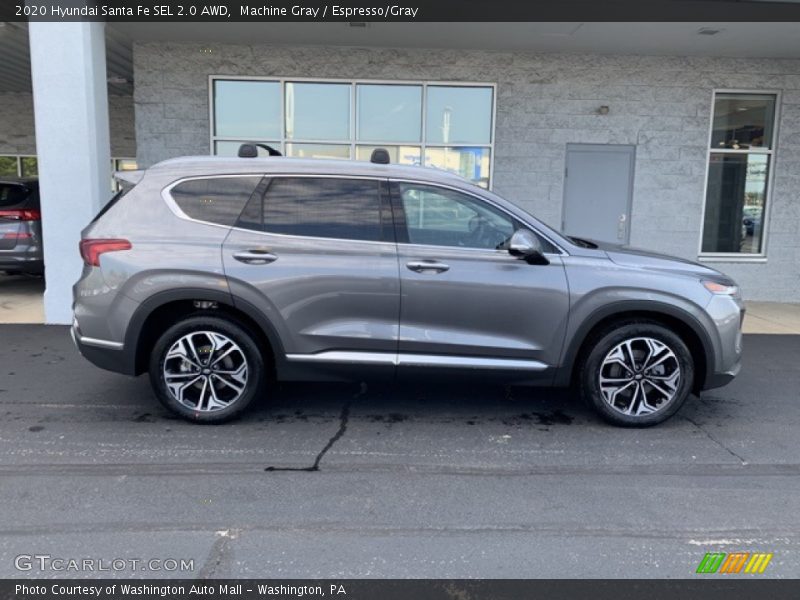 Machine Gray / Espresso/Gray 2020 Hyundai Santa Fe SEL 2.0 AWD