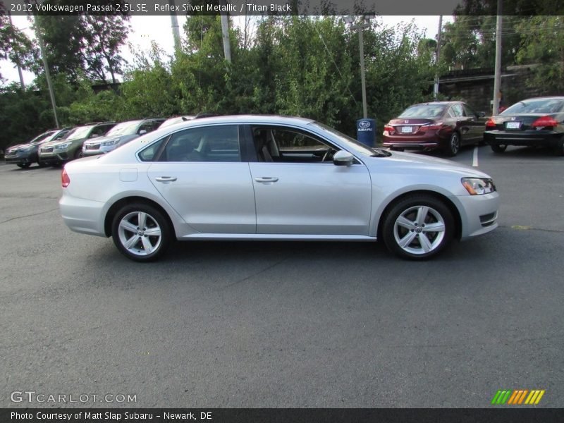 Reflex Silver Metallic / Titan Black 2012 Volkswagen Passat 2.5L SE
