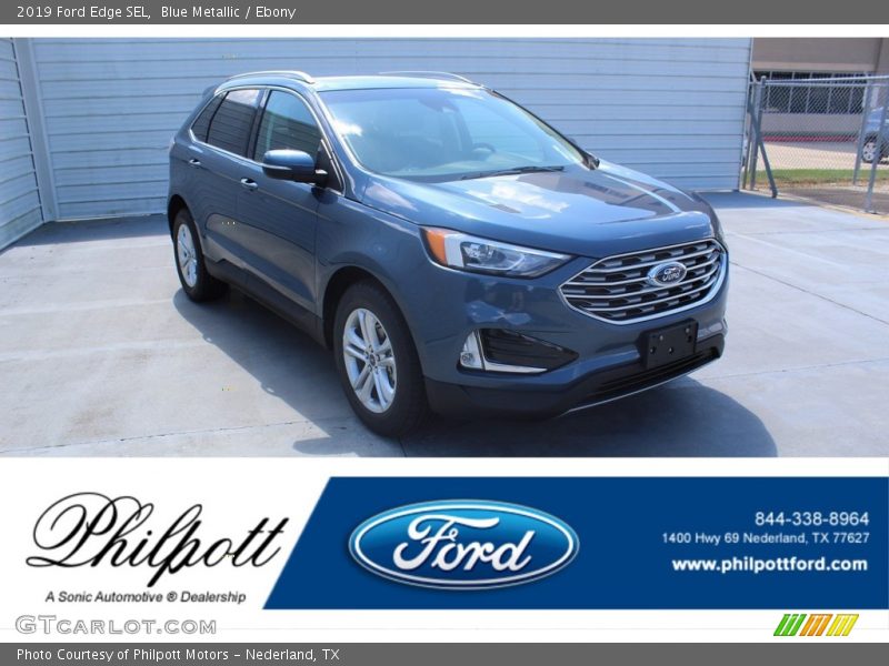 Blue Metallic / Ebony 2019 Ford Edge SEL