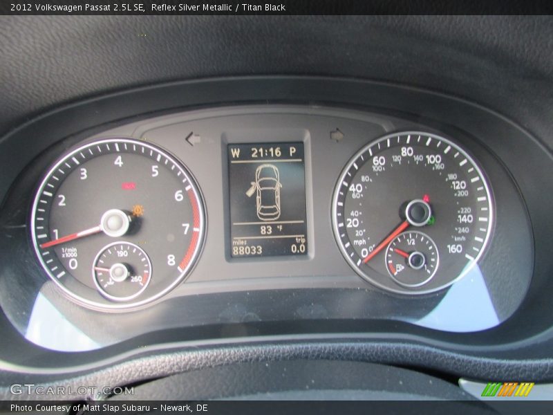 Reflex Silver Metallic / Titan Black 2012 Volkswagen Passat 2.5L SE