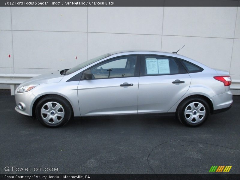 Ingot Silver Metallic / Charcoal Black 2012 Ford Focus S Sedan