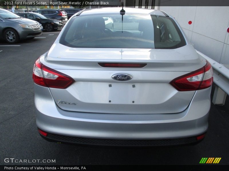Ingot Silver Metallic / Charcoal Black 2012 Ford Focus S Sedan