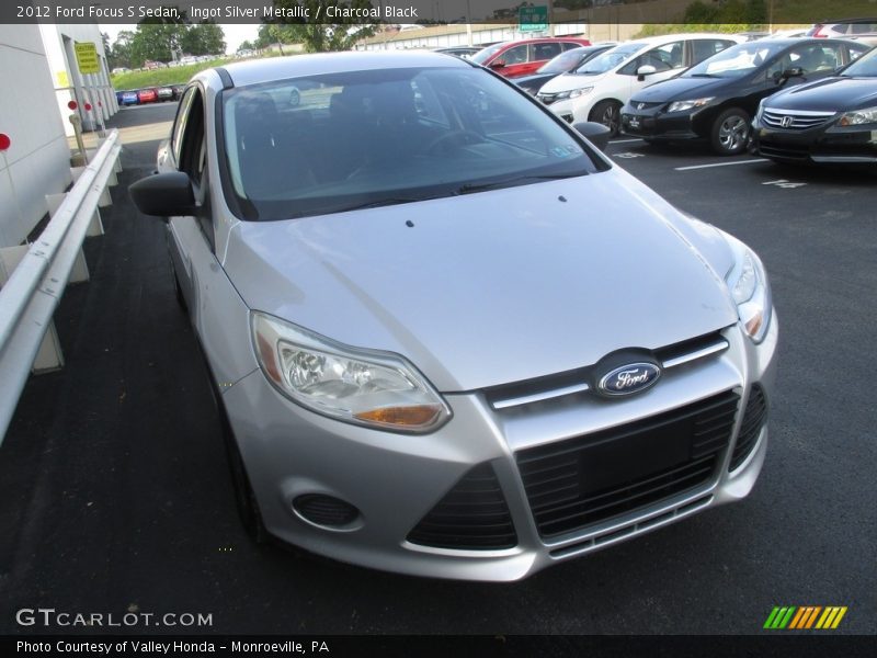 Ingot Silver Metallic / Charcoal Black 2012 Ford Focus S Sedan