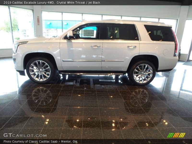 Crystal White Tricoat / Jet Black 2019 Cadillac Escalade Luxury 4WD