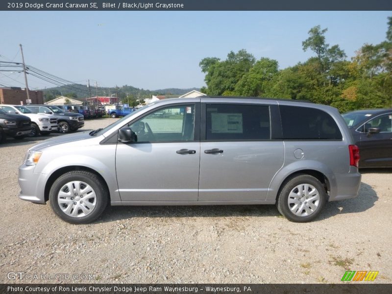 Billet / Black/Light Graystone 2019 Dodge Grand Caravan SE