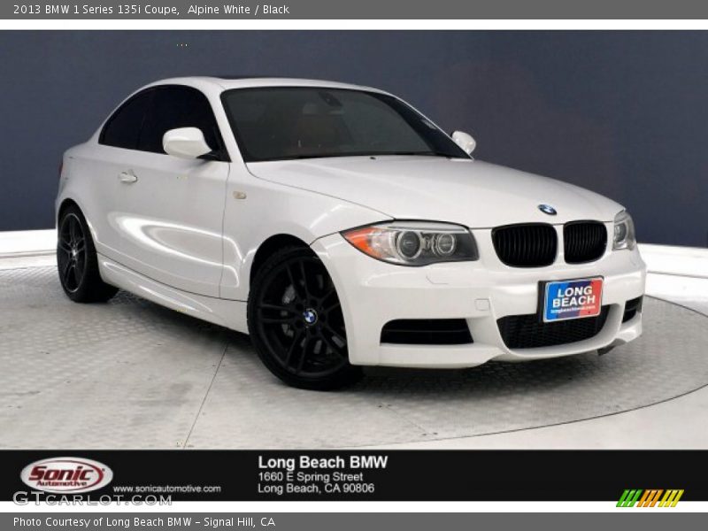 Alpine White / Black 2013 BMW 1 Series 135i Coupe