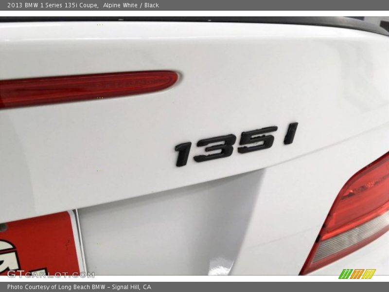 Alpine White / Black 2013 BMW 1 Series 135i Coupe