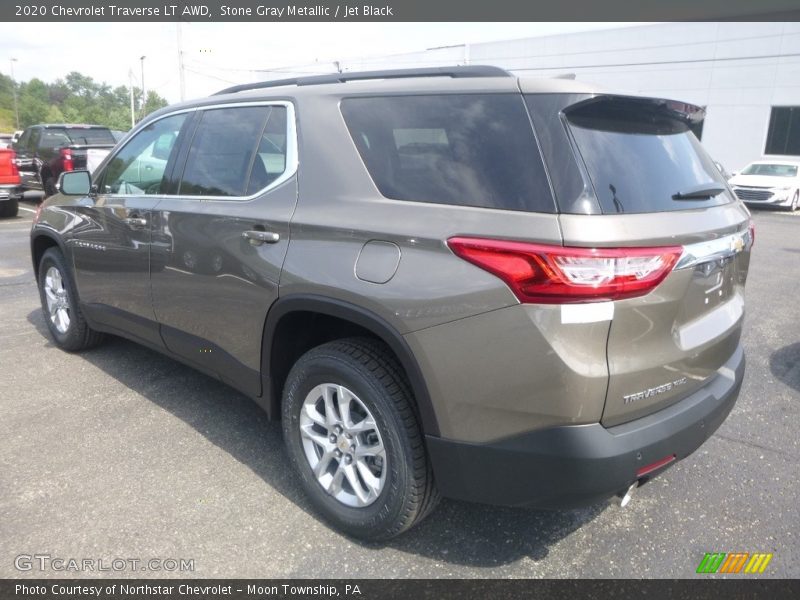 Stone Gray Metallic / Jet Black 2020 Chevrolet Traverse LT AWD