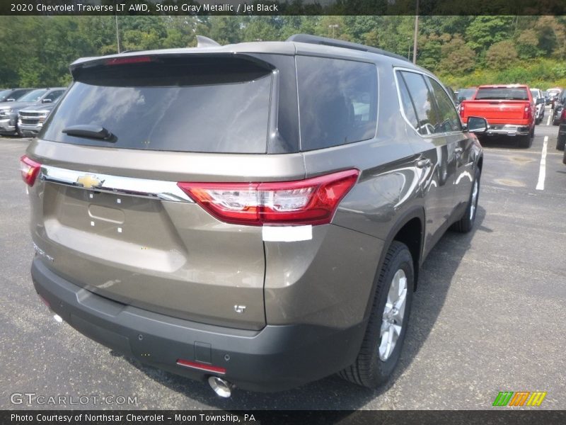 Stone Gray Metallic / Jet Black 2020 Chevrolet Traverse LT AWD