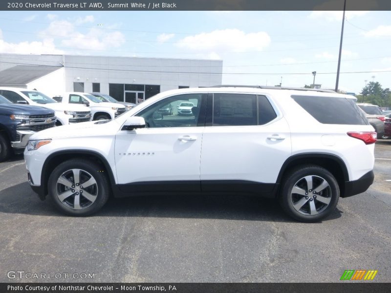 Summit White / Jet Black 2020 Chevrolet Traverse LT AWD