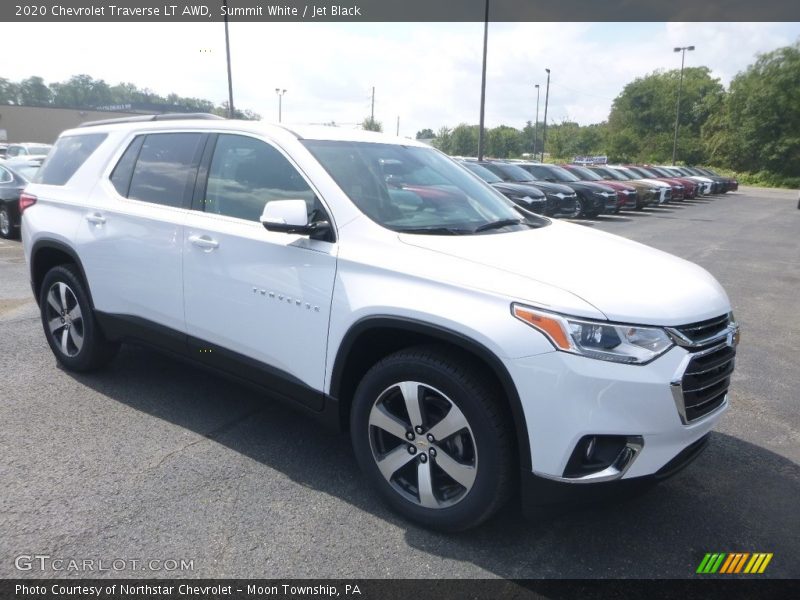 Summit White / Jet Black 2020 Chevrolet Traverse LT AWD