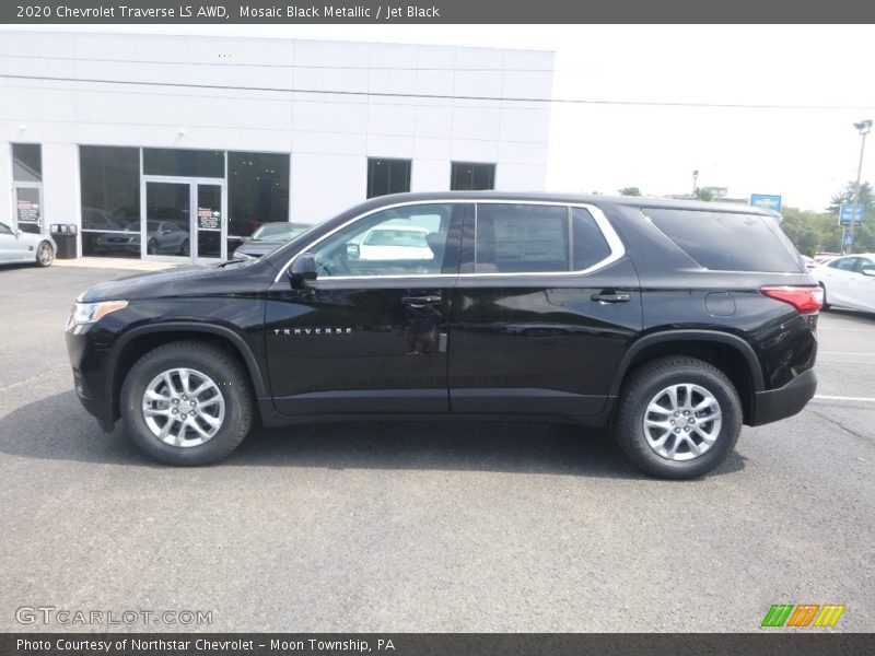 Mosaic Black Metallic / Jet Black 2020 Chevrolet Traverse LS AWD