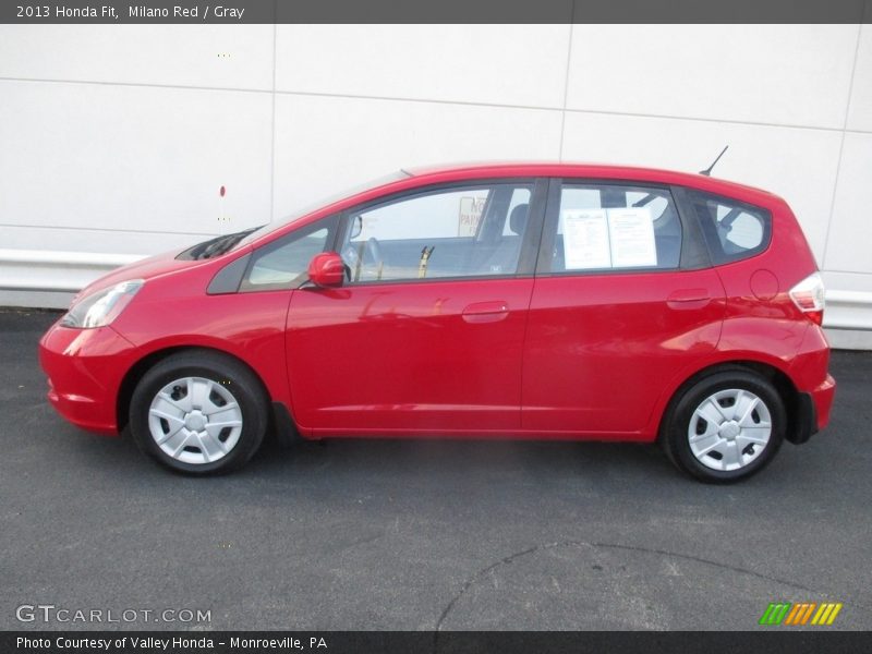 Milano Red / Gray 2013 Honda Fit