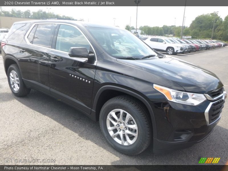 Mosaic Black Metallic / Jet Black 2020 Chevrolet Traverse LS AWD