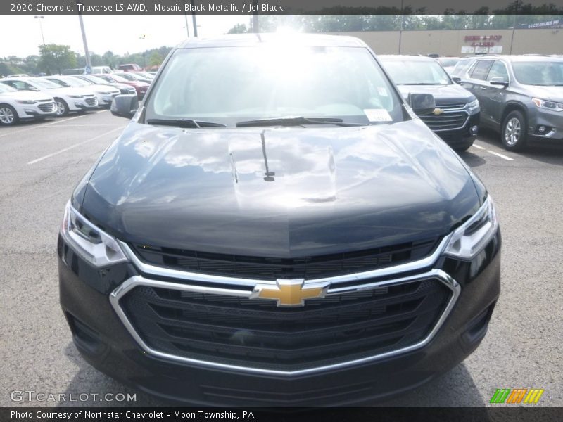 Mosaic Black Metallic / Jet Black 2020 Chevrolet Traverse LS AWD