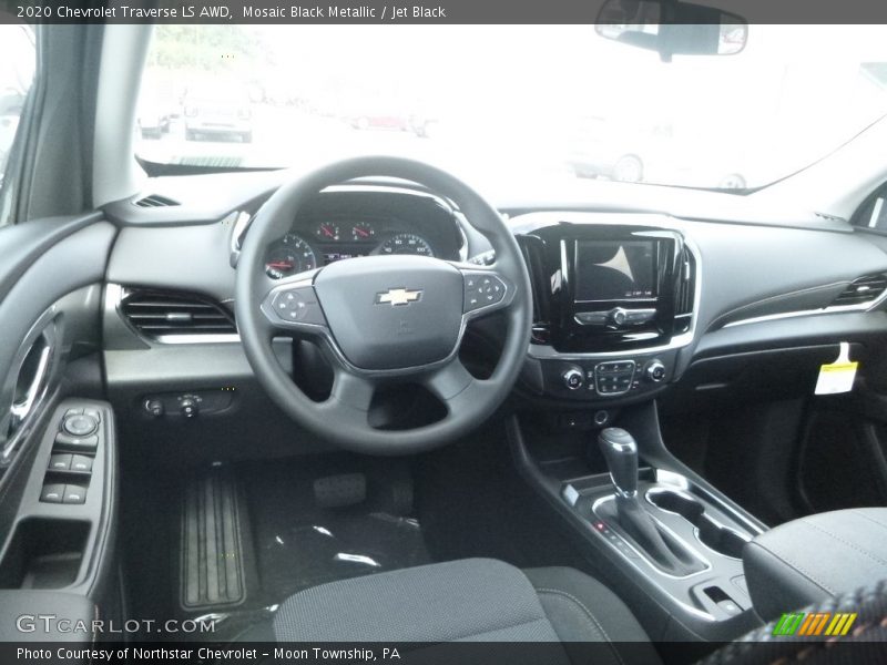 Mosaic Black Metallic / Jet Black 2020 Chevrolet Traverse LS AWD