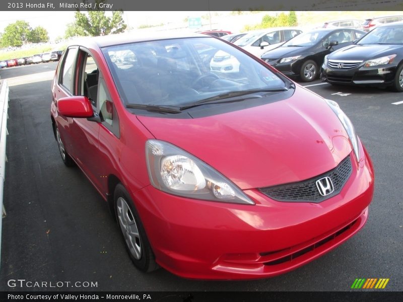 Milano Red / Gray 2013 Honda Fit