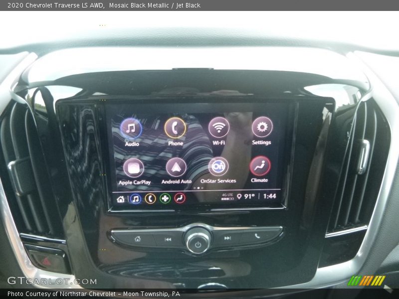 Mosaic Black Metallic / Jet Black 2020 Chevrolet Traverse LS AWD
