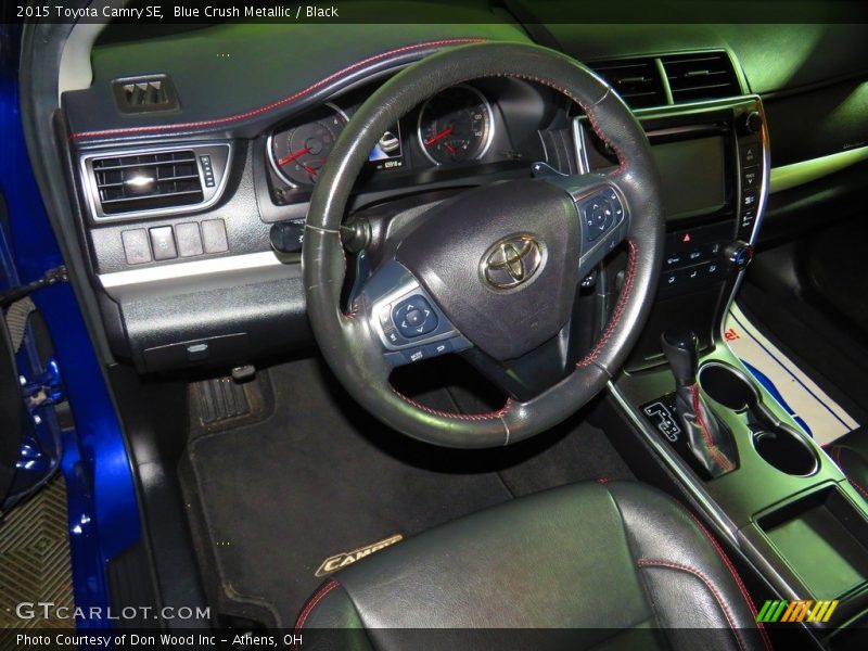 Blue Crush Metallic / Black 2015 Toyota Camry SE