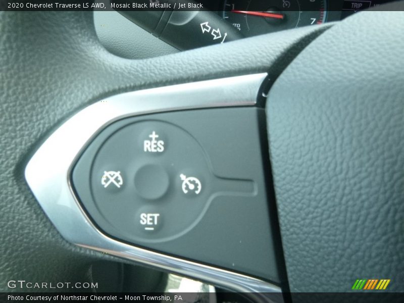 Mosaic Black Metallic / Jet Black 2020 Chevrolet Traverse LS AWD