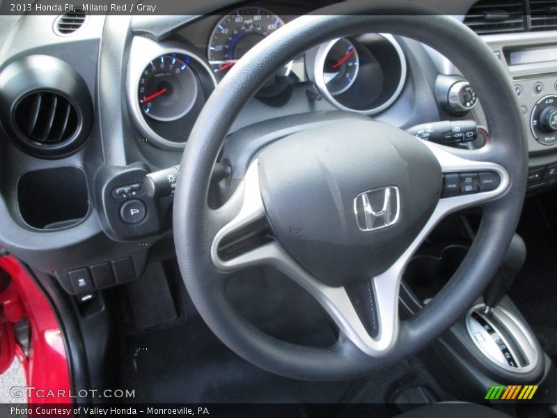 Milano Red / Gray 2013 Honda Fit