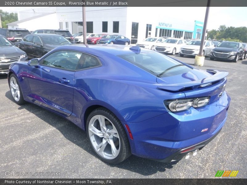 Riverside Blue Metallic / Jet Black 2020 Chevrolet Camaro SS Coupe