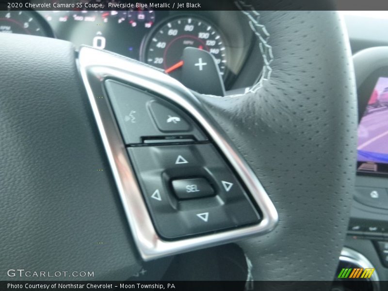 Riverside Blue Metallic / Jet Black 2020 Chevrolet Camaro SS Coupe