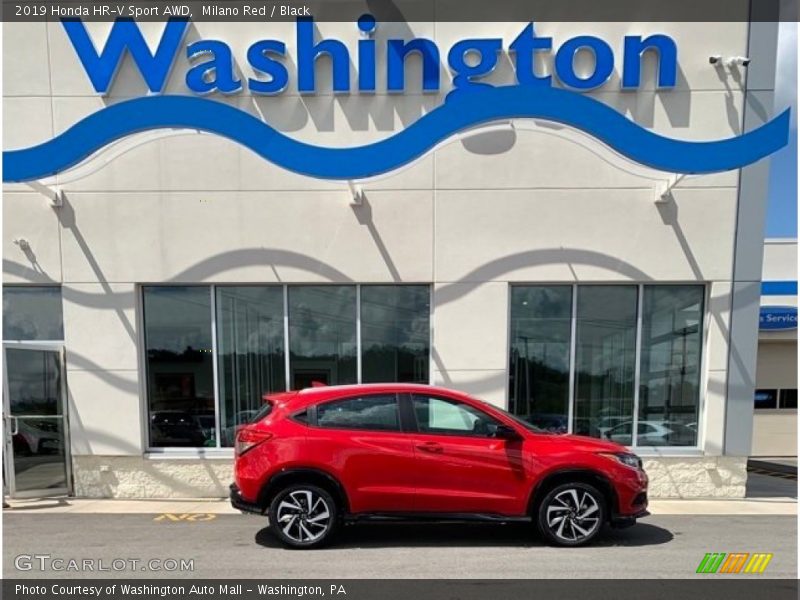 Milano Red / Black 2019 Honda HR-V Sport AWD