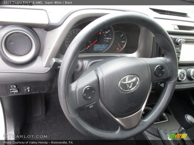 Super White / Black 2016 Toyota RAV4 LE AWD