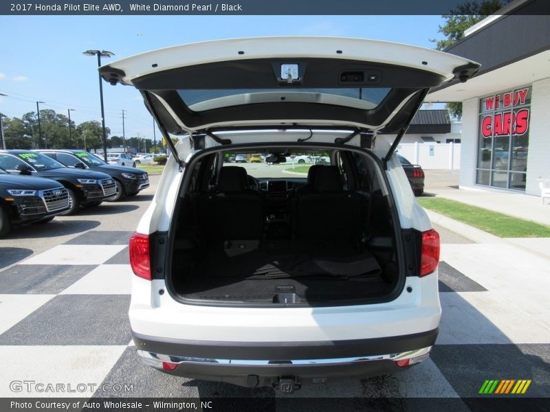 White Diamond Pearl / Black 2017 Honda Pilot Elite AWD