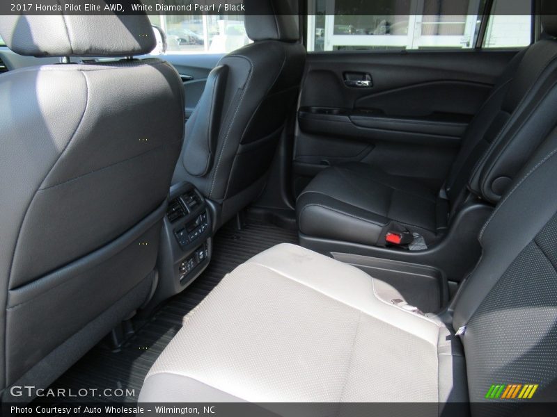 White Diamond Pearl / Black 2017 Honda Pilot Elite AWD