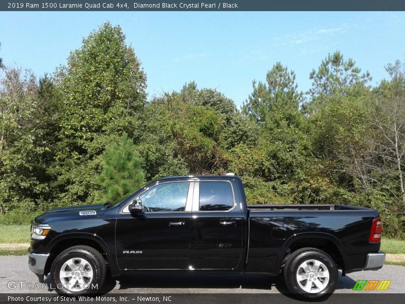 Diamond Black Crystal Pearl / Black 2019 Ram 1500 Laramie Quad Cab 4x4