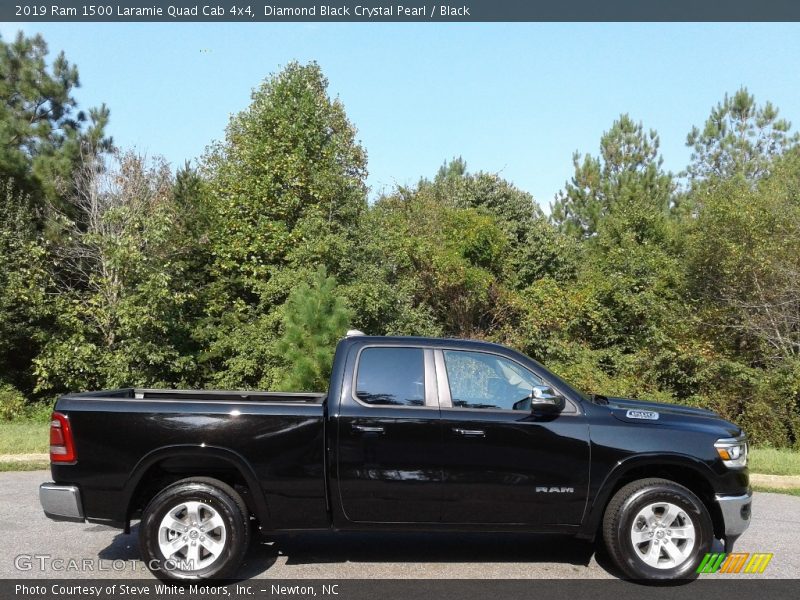 Diamond Black Crystal Pearl / Black 2019 Ram 1500 Laramie Quad Cab 4x4