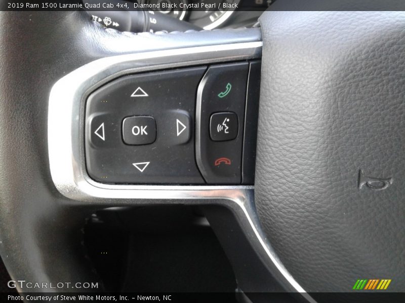 Diamond Black Crystal Pearl / Black 2019 Ram 1500 Laramie Quad Cab 4x4