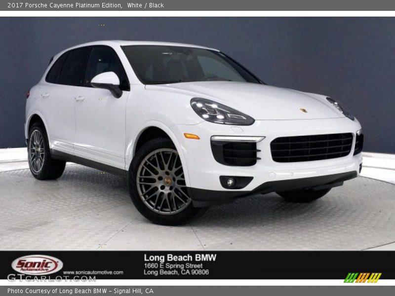 White / Black 2017 Porsche Cayenne Platinum Edition