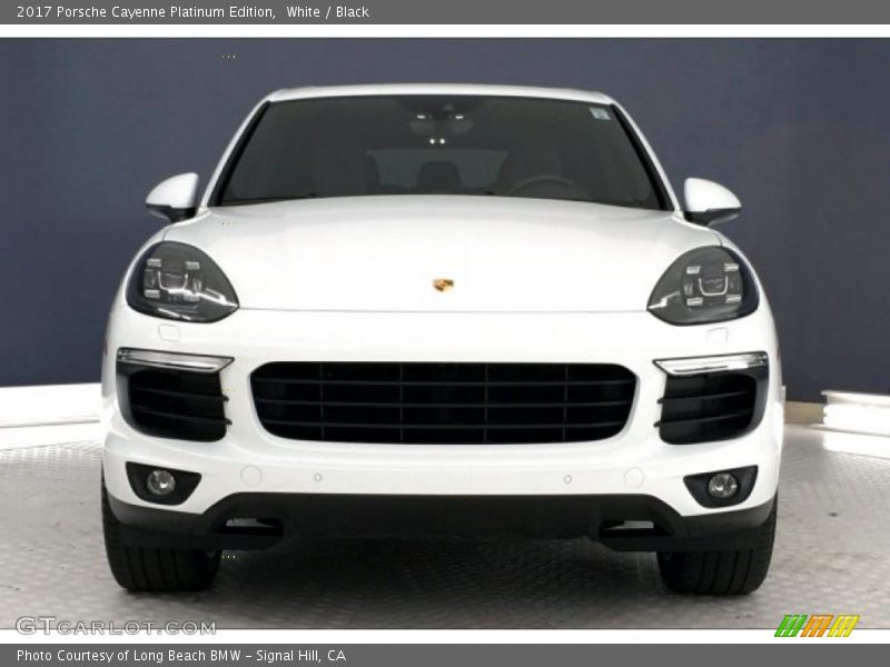 White / Black 2017 Porsche Cayenne Platinum Edition