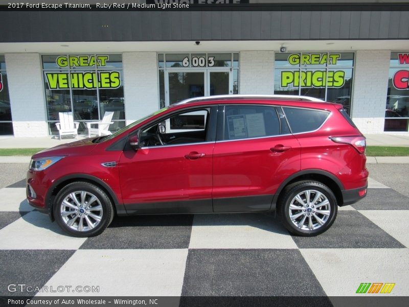 Ruby Red / Medium Light Stone 2017 Ford Escape Titanium