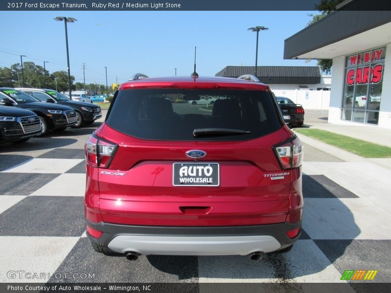 Ruby Red / Medium Light Stone 2017 Ford Escape Titanium