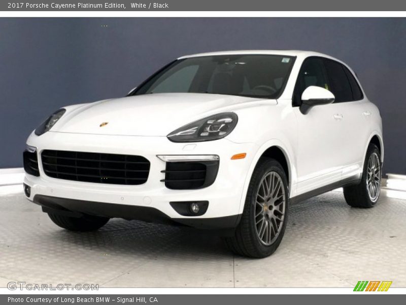 White / Black 2017 Porsche Cayenne Platinum Edition