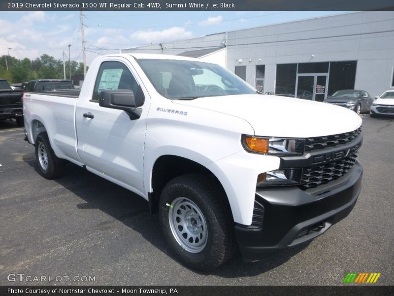 Summit White / Jet Black 2019 Chevrolet Silverado 1500 WT Regular Cab 4WD