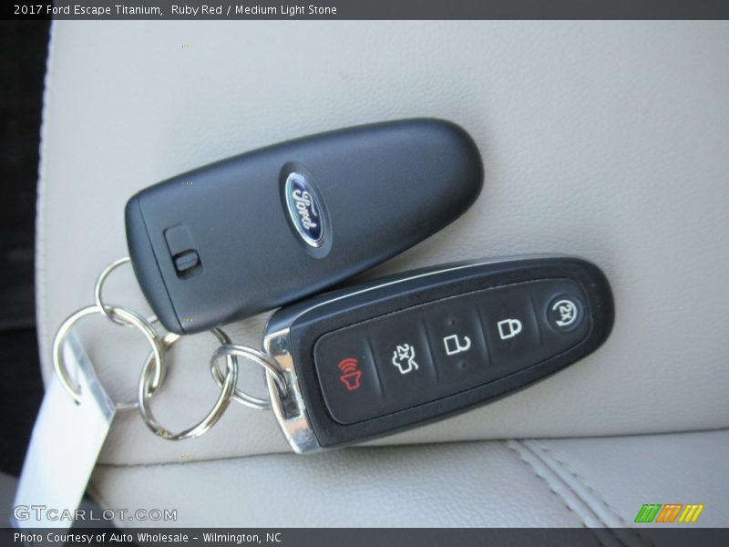 Ruby Red / Medium Light Stone 2017 Ford Escape Titanium