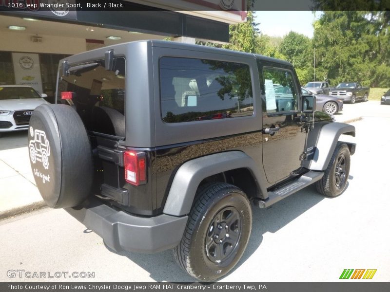 Black / Black 2016 Jeep Wrangler Sport