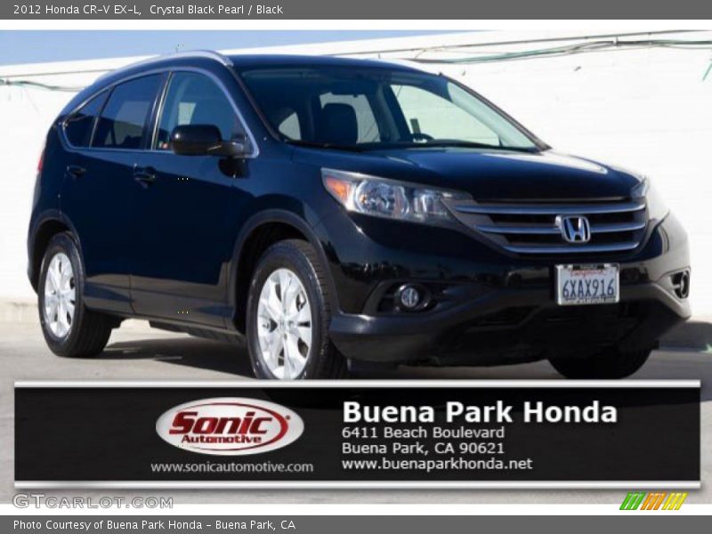 Crystal Black Pearl / Black 2012 Honda CR-V EX-L