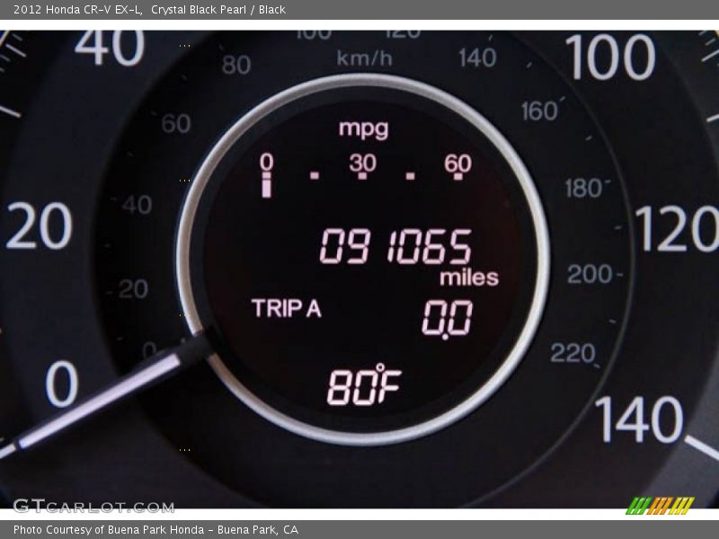 Crystal Black Pearl / Black 2012 Honda CR-V EX-L