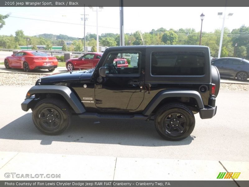 Black / Black 2016 Jeep Wrangler Sport