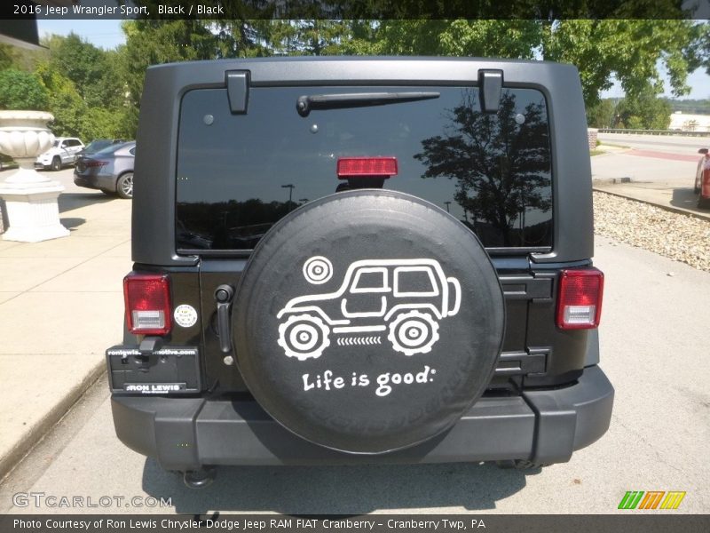 Black / Black 2016 Jeep Wrangler Sport
