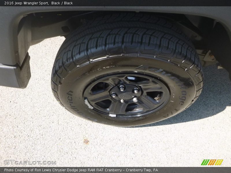 Black / Black 2016 Jeep Wrangler Sport