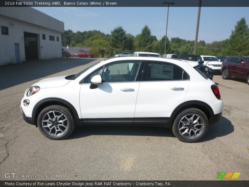 Bianco Gelato (White) / Brown 2019 Fiat 500X Trekking AWD